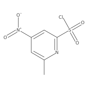 6-Methyl-4-nitropyridine-2-sulfonyl chloride结构式