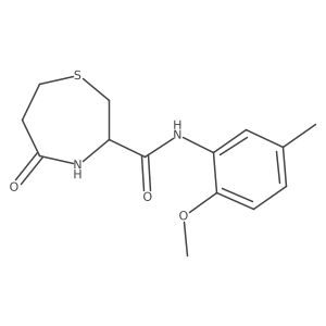 N-(2-methoxy-5-methylphenyl)-5-oxo-1,4-thiazepane-3-carboxamide Structure