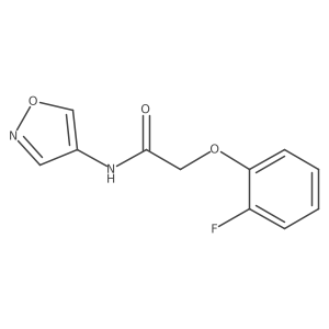 2-(2-fluorophenoxy)-N-(isoxazol-4-yl)acetamide结构式