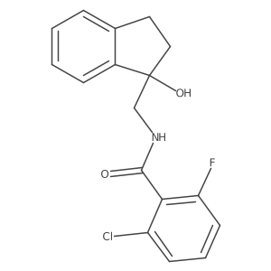 2-chloro-6-fluoro-N-((1-hydroxy-2,3-dihydro-1H-inden-1-yl)methyl)benzamide Structure