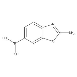 (2-Aminobenzo[d]oxazol-6-yl)boronic acid结构式