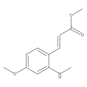 (E)-Methyl 3-(4-methoxy-2-(methylamino)phenyl)acrylate结构式