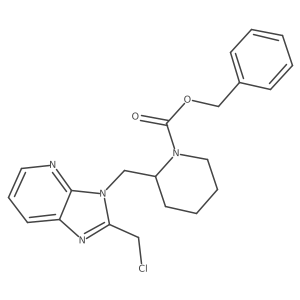 benzyl 2-((2-(chloromethyl)-3H-imidazo[4,5-b]pyridin-3-yl)methyl)piperidine-1-carboxylate结构式