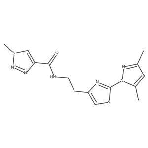 N-(2-(2-(3,5-dimethyl-1H-pyrazol-1-yl)thiazol-4-yl)ethyl)-1-methyl-1H-1,2,3-triazole-4-carboxamide Structure