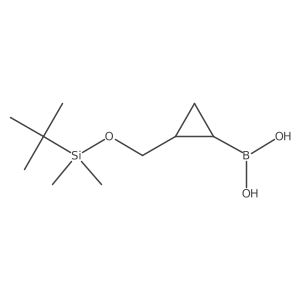 rac-[(1R,2R)-2-{[(tert-butyldimethylsilyl)oxy]methyl}cyclopropyl]boronic acid Structure