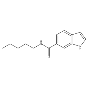 CCCCCNC(=O)c1ccc2cc[nH]c2c1结构式