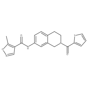 5-methyl-N-(2-(thiophene-2-carbonyl)-1,2,3,4-tetrahydroisoquinolin-7-yl)isoxazole-4-carboxamide Structure