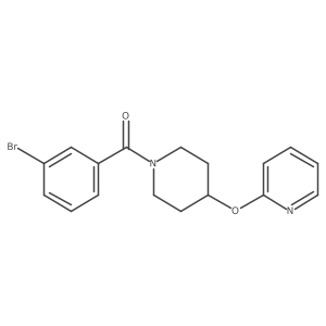 (3-Bromophenyl)(4-(pyridin-2-yloxy)piperidin-1-yl)methanone结构式