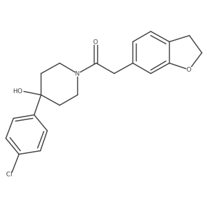 1-[4-(4-Chlorophenyl)-4-hydroxypiperidin-1-yl]-2-(2,3-dihydro-1-benzofuran-6-yl)ethanone结构式