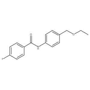N-[4-(Ethoxymethyl)phenyl]-6-fluoropyridine-3-carboxamide结构式