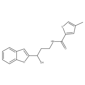 N-(3-(benzofuran-2-yl)-3-hydroxypropyl)-4-methylthiophene-2-carboxamide Structure