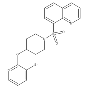8-((4-((3-Bromopyridin-2-yl)oxy)piperidin-1-yl)sulfonyl)quinoline结构式
