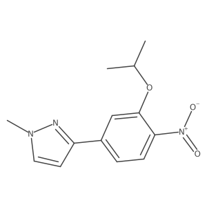 1-methyl-3-[4-nitro-3-(propan-2-yloxy)phenyl]-1H-pyrazole结构式