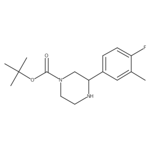 Tert-butyl 3-(4-fluoro-3-methylphenyl)piperazine-1-carboxylate Structure