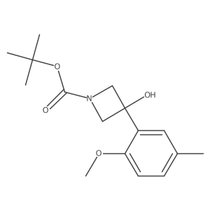 Tert-butyl 3-hydroxy-3-(2-methoxy-5-methylphenyl)azetidine-1-carboxylate Structure