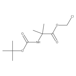 2-tert-Butoxycarbonylamino-2-methylpropionic acid chloromethyl ester Structure