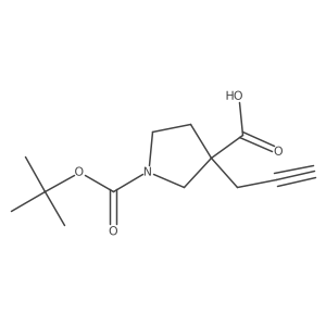 1-[(Tert-butoxy)carbonyl]-3-(prop-2-yn-1-yl)pyrrolidine-3-carboxylic acid Structure