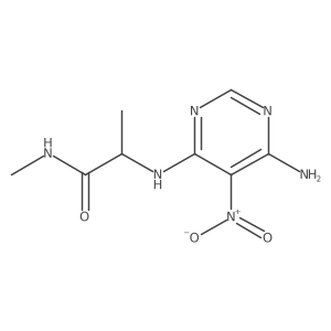 Propanamide, 2-[(6-amino-5-nitro-4-pyrimidinyl)amino]-N-methyl- Structure
