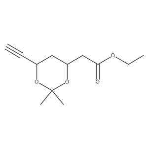 ethyl 2-((4R,6S)-6-ethynyl-2,2-dimethyl-1,3-dioxan-4-yl)acetate Structure
