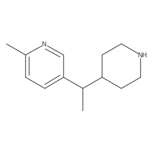 2-Methyl-5-[1-(piperidin-4-yl)ethyl]pyridine Structure