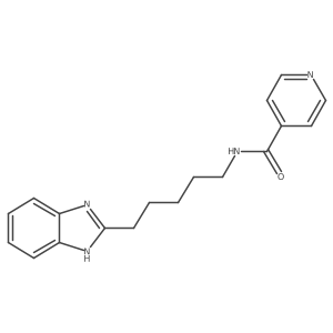 N-[5-(1H-benzimidazol-2-yl)pentyl]pyridine-4-carboxamide结构式