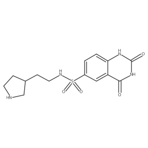 2,4-dioxo-N-[2-(pyrrolidin-3-yl)ethyl]-1,2,3,4-tetrahydroquinazoline-6-sulfonamide Structure