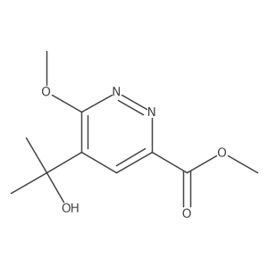 Methyl 5-(2-hydroxypropan-2-yl)-6-methoxypyridazine-3-carboxylate结构式