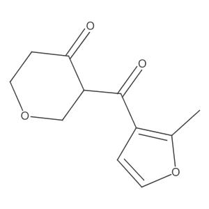 3-(2-Methylfuran-3-carbonyl)oxan-4-one Structure