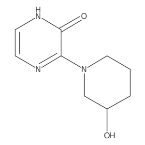 3-(3-Hydroxypiperidin-1-yl)-1,2-dihydropyrazin-2-one Structure