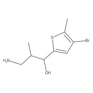3-Amino-1-(4-bromo-5-methylthiophen-2-yl)-2-methylpropan-1-ol Structure