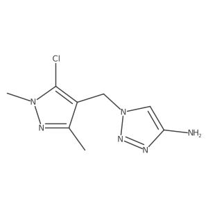 1-[(5-chloro-1,3-dimethyl-1H-pyrazol-4-yl)methyl]-1H-1,2,3-triazol-4-amine Structure