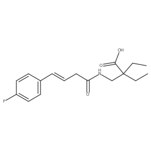 Butanoic acid, 2-ethyl-2-[[[4-(4-fluorophenyl)-1-oxo-3-buten-1-yl]amino]methyl]-结构式