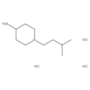 1-[2-(Dimethylamino)ethyl]-4-piperidinamine trihydrochloride Structure