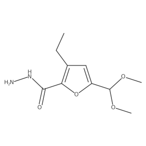 5-(Dimethoxymethyl)-3-ethylfuran-2-carbohydrazide结构式