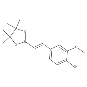 2-Methoxy-4-[(e)-2-(tetramethyl-1,3,2-dioxaborolan-2-yl)ethenyl]phenol Structure