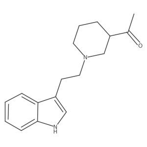 1-[1-[2-(1H-Indol-3-yl)ethyl]-3-piperidinyl]ethanone结构式