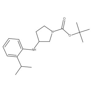 Tert-butyl 3-{[2-(propan-2-yl)phenyl]amino}pyrrolidine-1-carboxylate结构式
