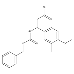 (3R)-3-{[(benzyloxy)carbonyl]amino}-3-(4-methoxy-3-methylphenyl)propanoic acid Structure