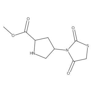 Methyl 4-(2,4-dioxothiazolidin-3-yl)pyrrolidine-2-carboxylate Structure