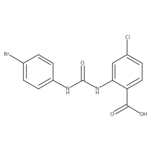 2-[3-(4-Bromo-phenyl)-ureido]-4-chloro-benzoic acid Structure