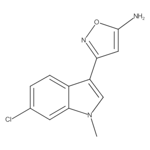 3-(6-chloro-1-methyl-1H-indol-3-yl)-1,2-oxazol-5-amine结构式