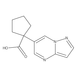 1-{Pyrazolo[1,5-a]pyrimidin-6-yl}cyclopentane-1-carboxylic acid Structure