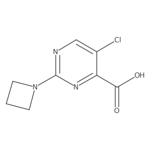 2-(Azetidin-1-yl)-5-chloropyrimidine-4-carboxylic acid Structure