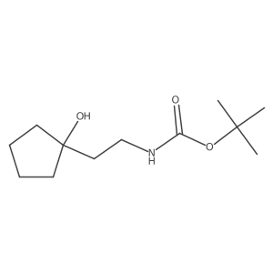 tert-butyl N-[2-(1-hydroxycyclopentyl)ethyl]carbamate结构式