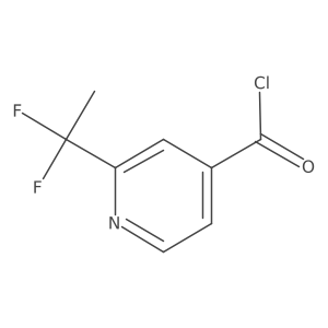 2-(1,1-Difluoroethyl)pyridine-4-carbonyl chloride结构式