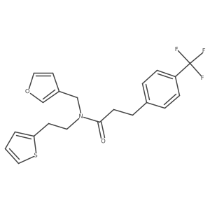 N-(furan-3-ylmethyl)-N-(2-(thiophen-2-yl)ethyl)-3-(4-(trifluoromethyl)phenyl)propanamide Structure