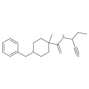1-benzyl-N-(1-cyanopropyl)-4-methylpiperidine-4-carboxamide Structure