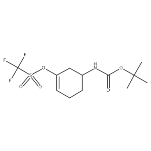 5-((tert-Butoxycarbonyl)amino)cyclohex-1-en-1-yl trifluoromethanesulfonate结构式