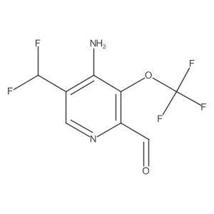 4-Amino-5-(difluoromethyl)-3-(trifluoromethoxy)picolinaldehyde结构式