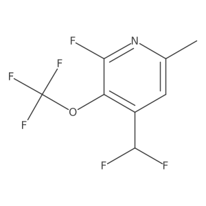 4-(Difluoromethyl)-2-fluoro-6-methyl-3-(trifluoromethoxy)pyridine结构式
